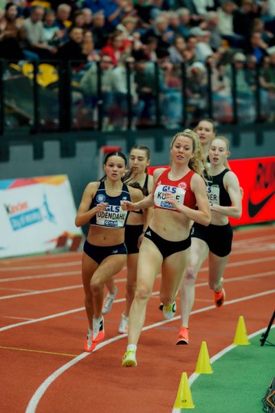 Smilla Kolbe (Eintracht Frankfurt e.V.) am 28.02.2026 bei den Deutschen Hallen Meisterschaften in der Helmut-Körnig-Halle in Dortmund