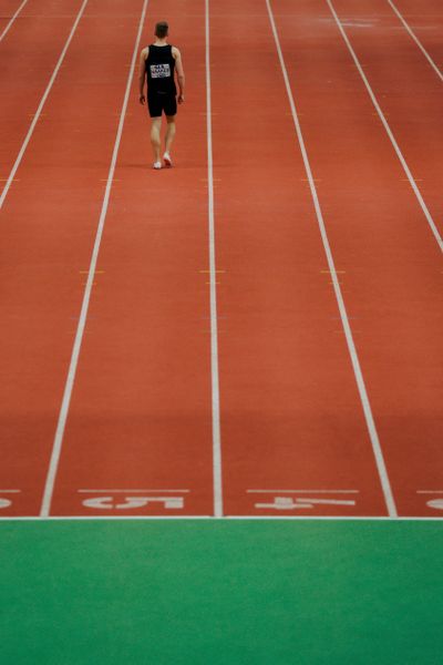Niklas Haaker (LG Neustadt Nord) am 28.02.2026 bei den Deutschen Hallen Meisterschaften in der Helmut-Körnig-Halle in Dortmund