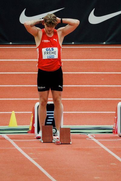 Jan Eric Frehe (LG Brillux Münster) am 28.02.2026 bei den Deutschen Hallen Meisterschaften in der Helmut-Körnig-Halle in Dortmund