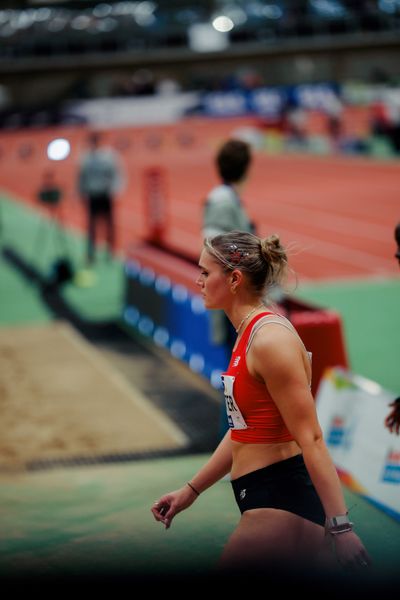 Franziska Schuster (TSV Bayer 04 Leverkusen) am 28.02.2026 bei den Deutschen Hallen Meisterschaften in der Helmut-Körnig-Halle in Dortmund