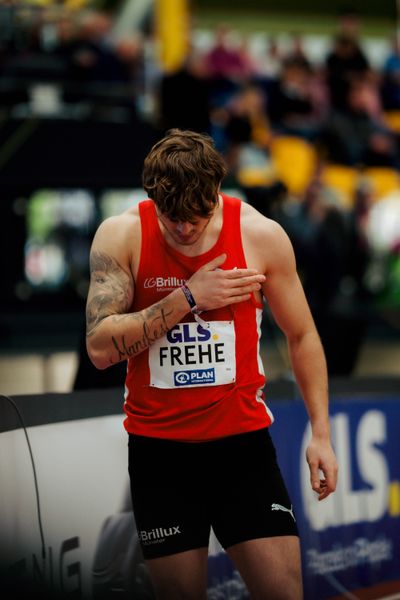 Jan Eric Frehe (LG Brillux Münster) am 01.03.2026 bei den Deutschen Hallen Meisterschaften in der Helmut-Körnig-Halle in Dortmund