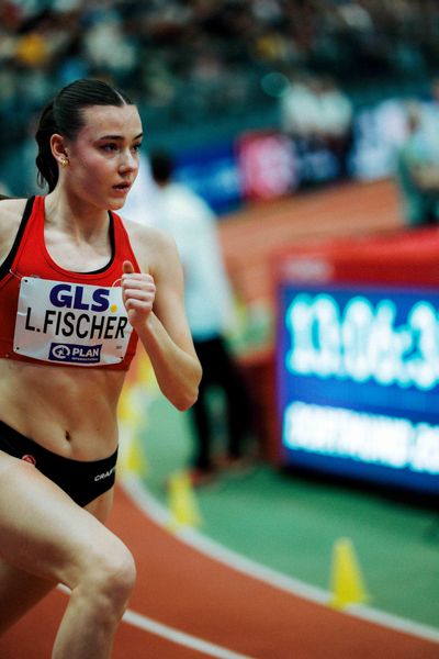 Luna Fischer (VfL Eintracht Hannover) am 01.03.2026 bei den Deutschen Hallen Meisterschaften in der Helmut-Körnig-Halle in Dortmund