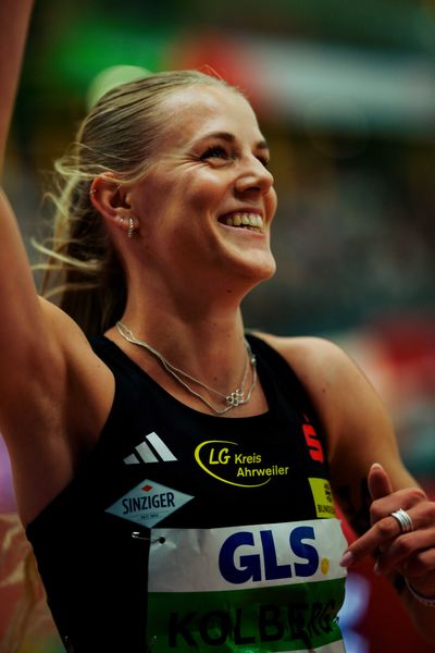 Majtie Kolberg ( LG Kreis Ahrweiler) am 01.03.2026 bei den Deutschen Hallen Meisterschaften in der Helmut-Körnig-Halle in Dortmund