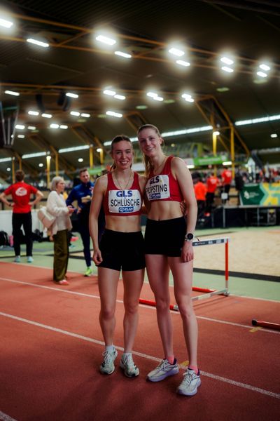 Jana Schlüsche (VfL Eintracht Hannover), Marie Pröpsting (VfL Eintracht Hannover) am 01.03.2026 bei den Deutschen Hallen Meisterschaften in der Helmut-Körnig-Halle in Dortmund