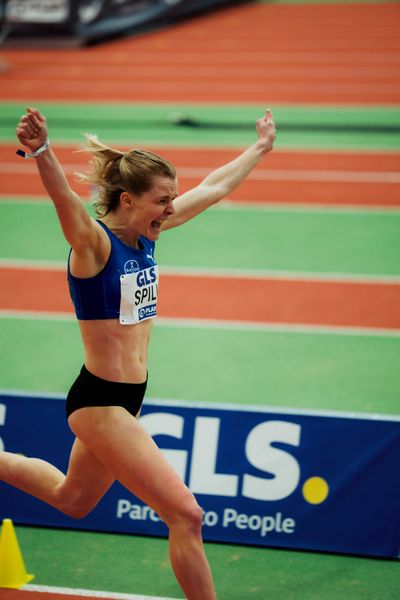 Tanja Spill (TSV Bayer Dormagen) am 01.03.2026 bei den Deutschen Hallen Meisterschaften in der Helmut-Körnig-Halle in Dortmund