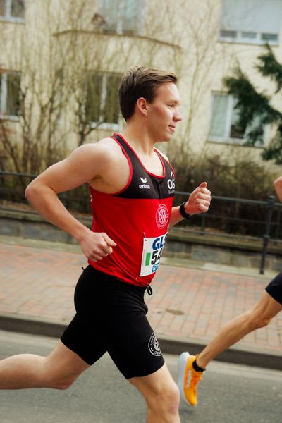 Henning Jeschke (LG Osnabrück) am 08.03.2026 bei den Deutschen Meisterschaften 10 km Straße in Uelzen