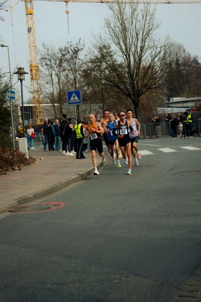 Florian Bremm (Franconia Athletics), Nils Voigt (TV Wattenscheid 01), Hendrik Pfeiffer (Düsseldorf Athletics), Johannes Motschmann (SCC Berlin) am 08.03.2026 bei den Deutschen Meisterschaften 10 km Straße in Uelzen