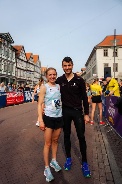 Ann-Christin Opitz (SC Melle 03), Sören Sprehe (SC Melle 03) am 08.03.2026 bei den Deutschen Meisterschaften 10 km Straße in Uelzen