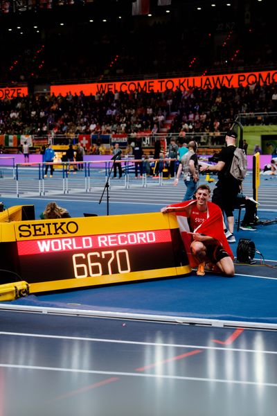Simon Ehammer (Switzerland) on 21.03.2026 at the World Athletics Indoor Championships 2026 in Torun